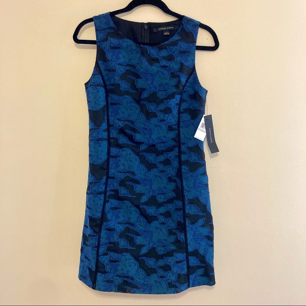 [New] CYNTHIA STEFFE Black & Blue Cocktail dress